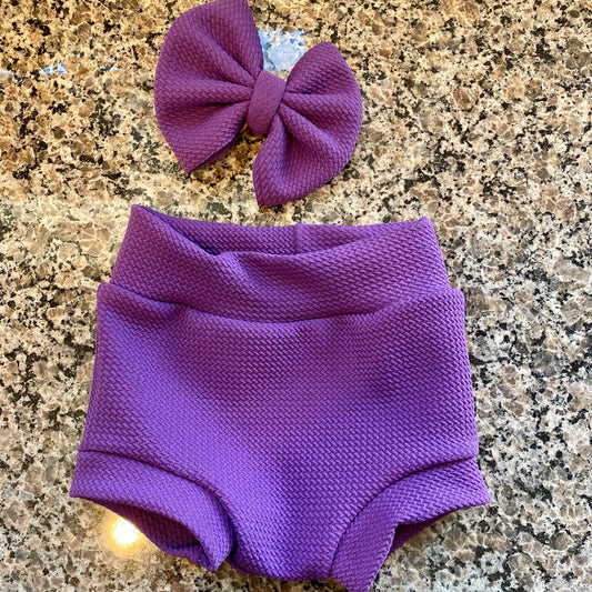 RTS - Neon Purple Bummies size 5/6